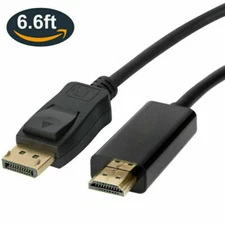 LOTDisplayPort DP to HDMI Cable Adapter Converter Audio Video PC HDTV 1080P 60Hz