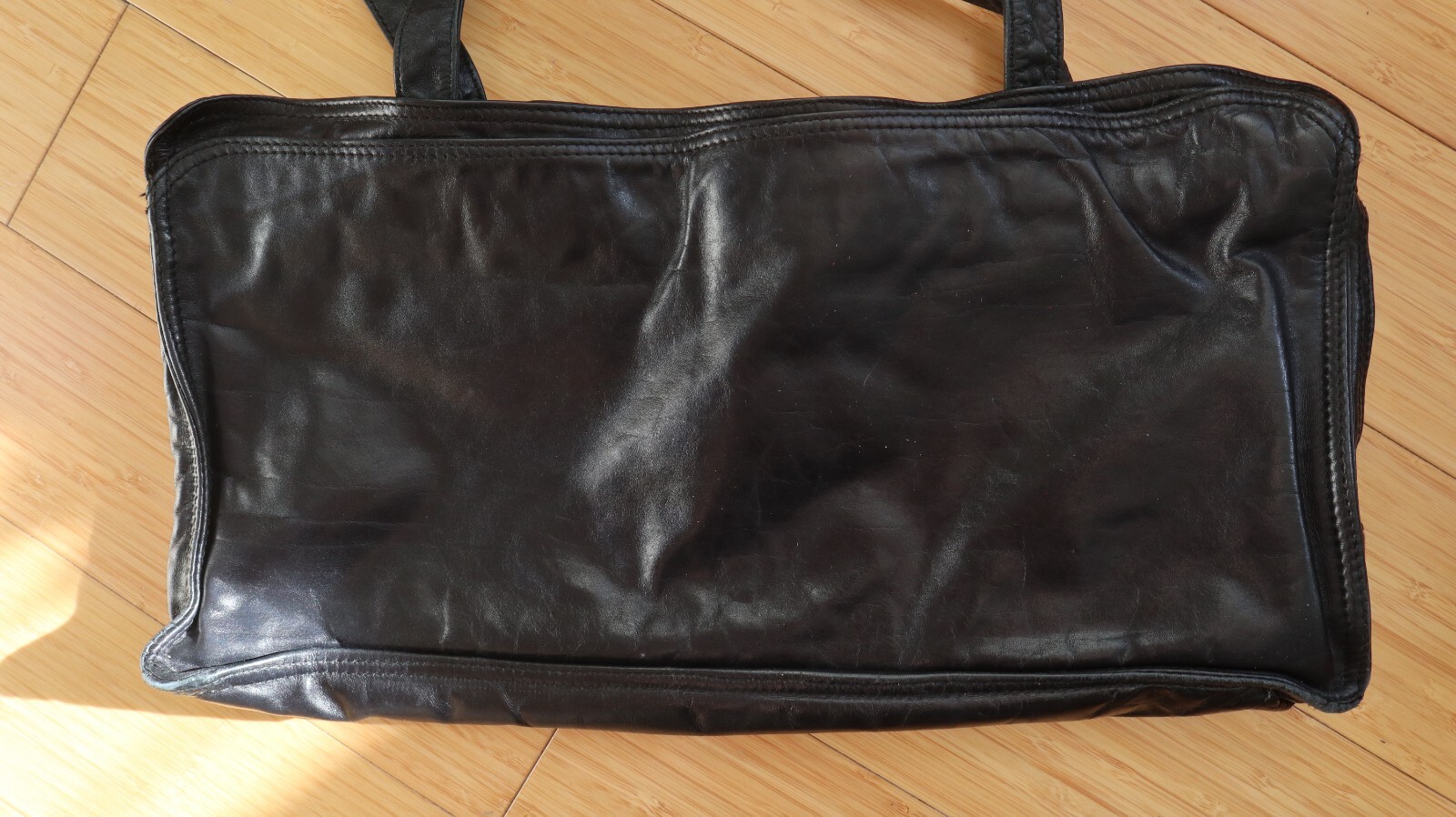 Vintage Retro Enny genuine leather women italian black shoulder handbag