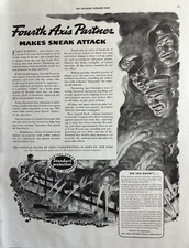 1942 Capital Stock Company Insurance Standard Protection WW 2 Axis VTG Print Ad