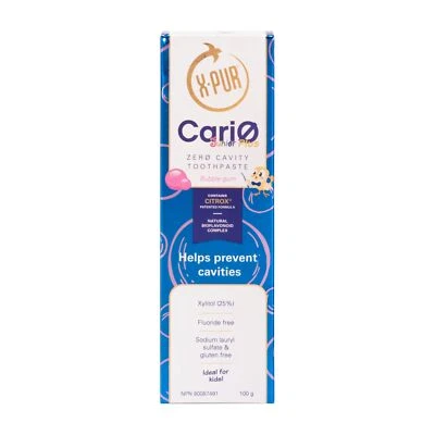 X-PUR CariO Plus Junior Toothpaste - 25% Xylitol - Bubble Gum flavour| 100 GRAMS