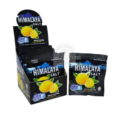 Himalayan Salt Candy Lemon Ginger Mint Throat Soothing Fresh Breath 12 Packs