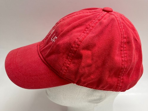 American Eagle AEO Wake Me Up Saturday Strapback Dad Hat/Cap Red/White OSFM - Picture 2 of 9
