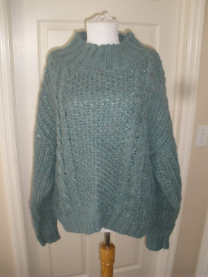 New Women's Pull-over Sweater Teal Universal Thread L (95)