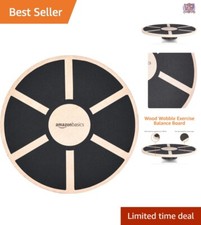 Non-Slip Wooden Wobble Board - Enhance Balance and Coordination in Any Setting