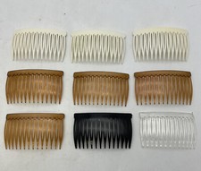 Vintage Lot of 9 Hair Side Comb Hard Plastic Unbranded Unmarked
