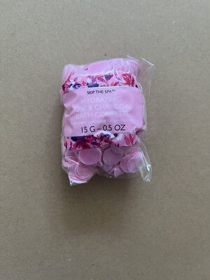 Skip The Spa Hydrating Rose And Charcoal Bath Confetti Sample 0.5 Oz