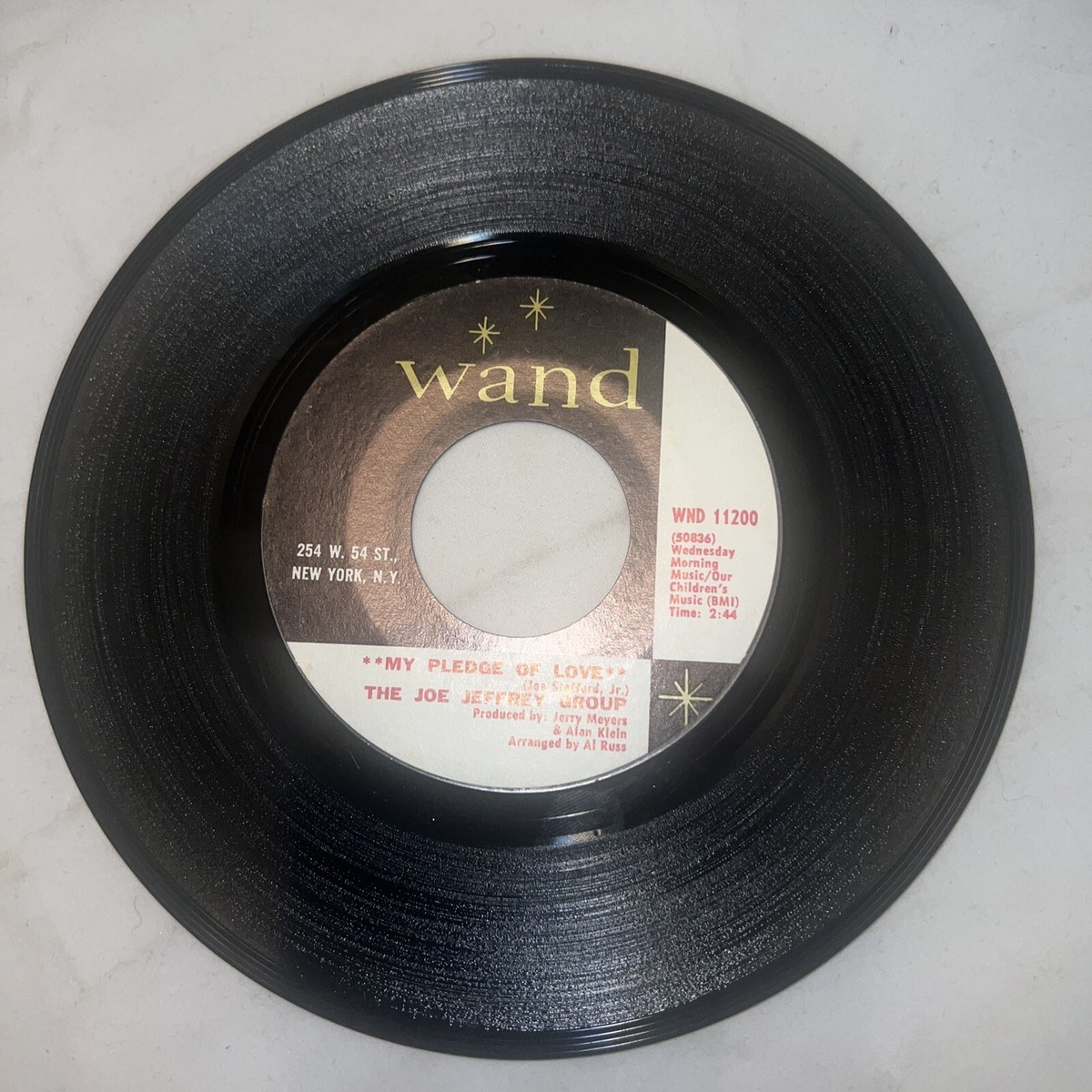 The Joe Jeffrey Group Margie My Pledge of Love 45 RPM Record 7INCH