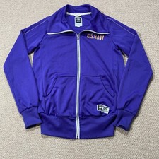 G Star Raw Y2k Tracksuit Top Womens Small Purple Lucy Vest Track Jacket