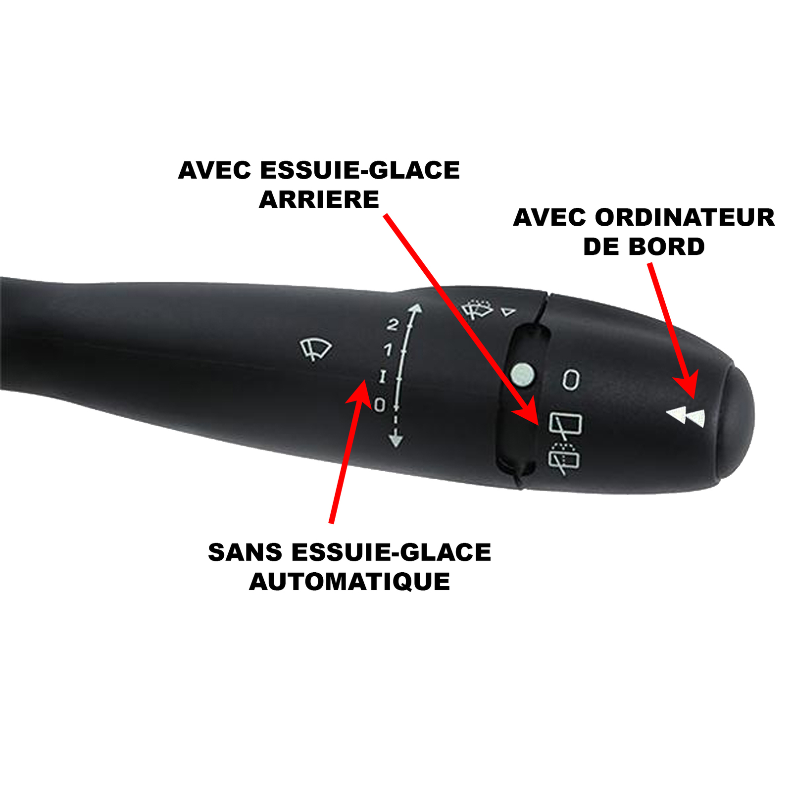 Commodo d'essui glace Com2000 à connecteurs renforcés pour commande d'essuyage automatique C5