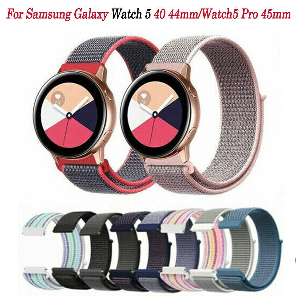 Woven Nylon Strap Watch Band For Samsung Galaxy Watch 40 44mm/Watch Pro  45mm