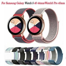 Woven Nylon Strap Watch Band For Samsung Galaxy Watch 5 40 44mm/Watch 5 Pro 45mm