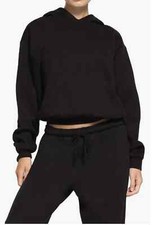 Skims Cotton Fleece Jogger in Onyx, Size Small