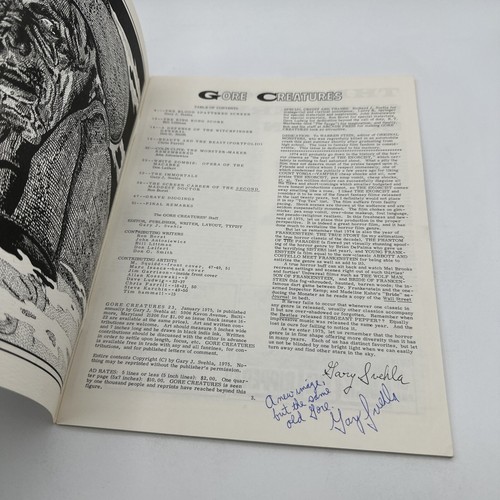 Gore Creatures Horror Magazine #23 1975 Horror Fanzine SIGNED by Gary J. Svehla! - Picture 3 of 16