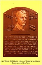 ALBERT G. SPALDING National Baseball Hall of Fame Cooperstown NY POSTCARD D10