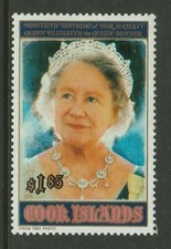 Cook Islands 1990 - $1.85 Queen Mother 90th Birthday - MNH