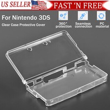For Nintendo 3DS Clear Snap-on Plastic Crystal Hard Shell Case Protective Cover