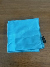 CLIFTON WILSON Men’s 100% Linen Pocket Square Teal Made In USA $65