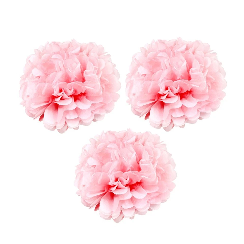 6PCS Paper Flower Tissue Pom Pom Hanging Ball Wedding Babyshower Party Decor - Image 4 of 4
