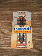 BIC Hybrid3 Comfort Men's Disposable Razor - 1 Handle 6 Cartridges