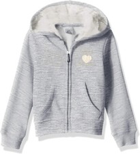 Juicy Couture Girls Heather Gray Logo Hoodie Size 4