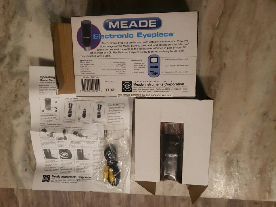 Meade Electronic Eye Piece Refracting Telescope No. 07166 .965 or 1.25 EP NIB - Image 2 of 4