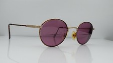 Vintage Advantage Eyewear 6719 Brown Gold Metal Round Sunglasses FRAMES ONLY