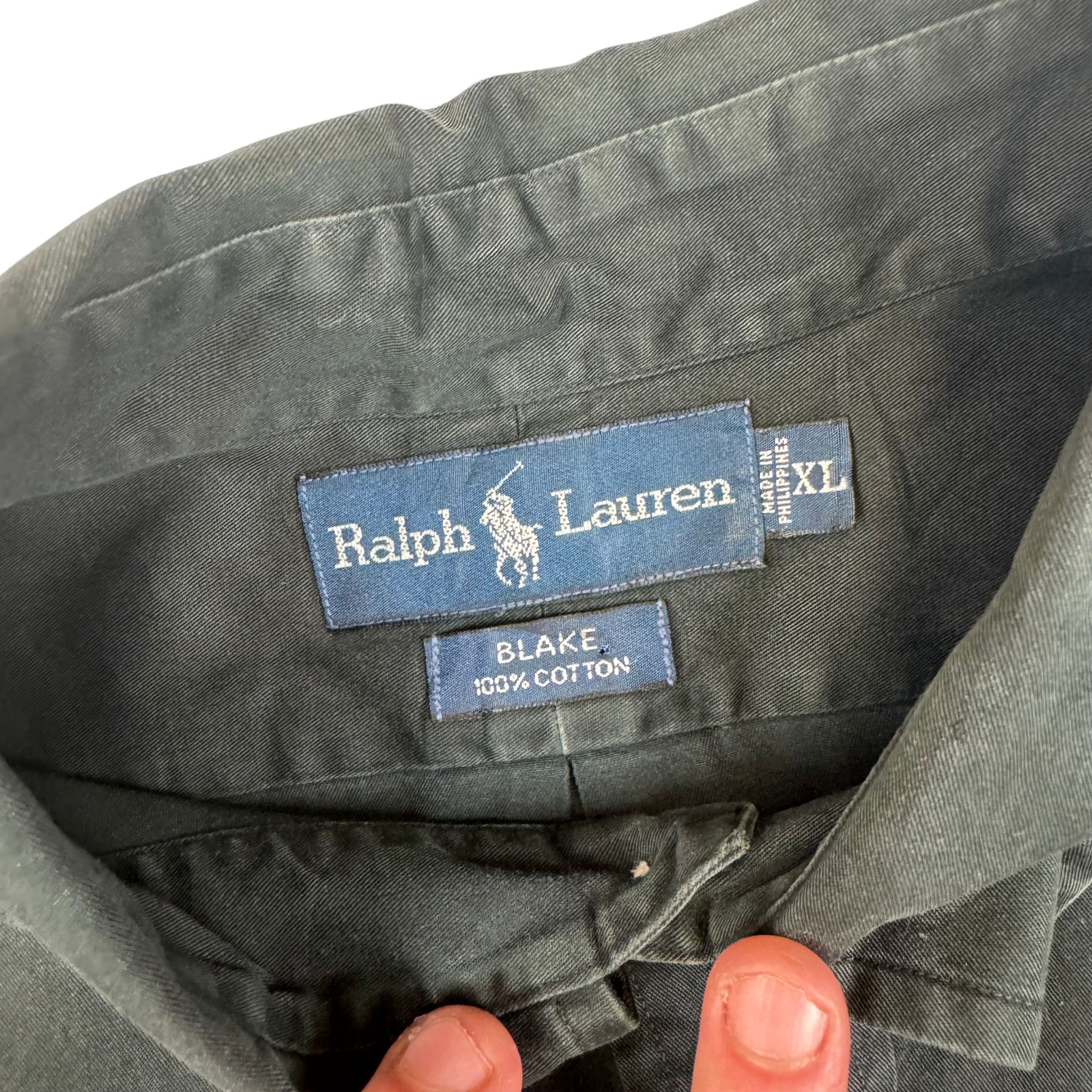 Ralph Lauren Polo Black Button-Down Cotton Men's XL image 5