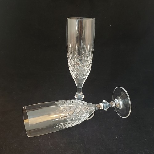 2 Edinburgh Glencoe Pattern Crystal 7.4" Crystal Glasses Goblets Stemware - Picture 4 of 9