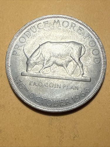 Bank Of Uganda Five Shillings Unc FAO Commemorative Crown - Dated 1968