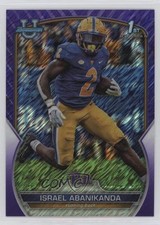 2022 Bowman U Chrome Purple Shimmer Refractor Israel Abanikanda #95 19yv
