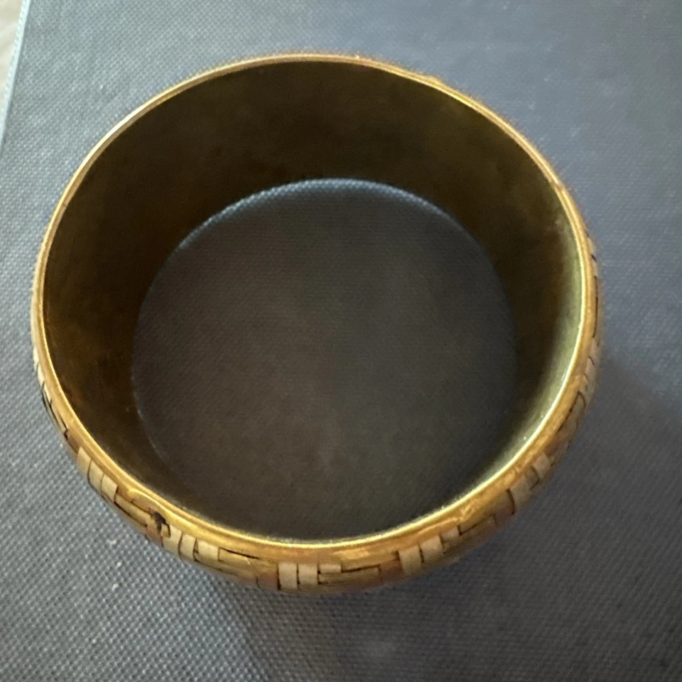 Brazalete de cobre tricolor para terapia del dolor de artritis brazalete energético tricolor 65 mm Foto 2 de 4