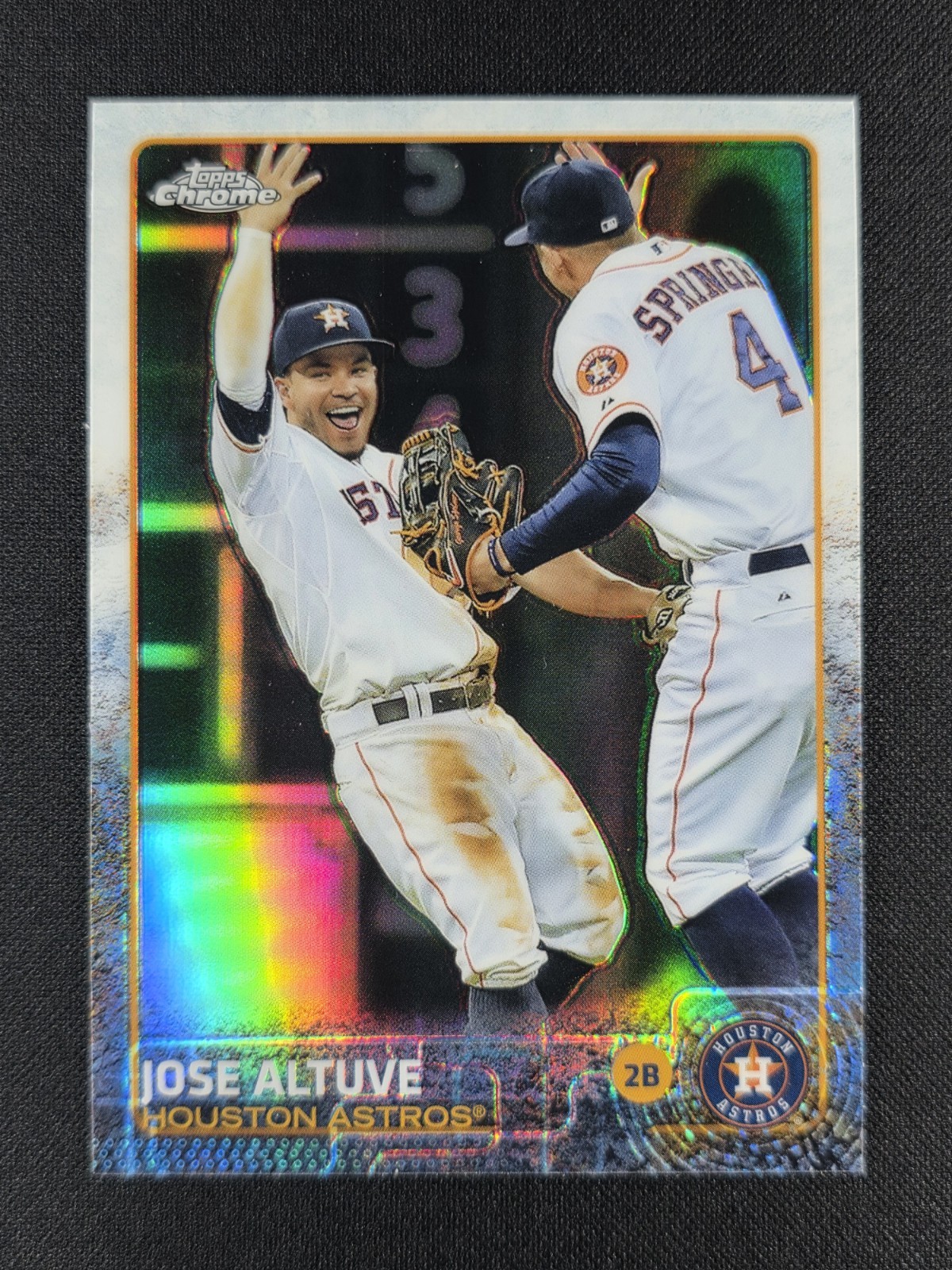 Jose Altuve 2015 Topps Chrome Refractor Image Variation SP #151 ASTROS