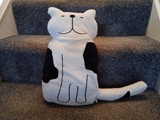 Natural World White Cat Shaped Cushion Excellent Condition 