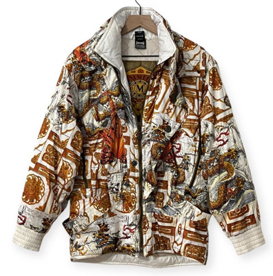 Rare Vintage Emmegi Austria Dragon Print Ski Jacket 90s Baroque Maximalist Coat