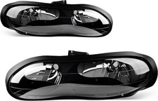 Headlight Assembly 1998-2002 Chevy Camaro Black Housing Halogen Pair Headlight Assembly 1998-2002 Chevy Camaro Black Housing Halogen Pair