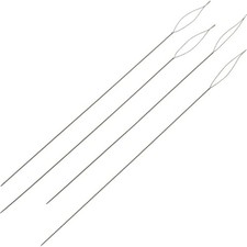 4-Pack Collapsible Eye Twisted Needles 2.5 0.24mm Beading Jewelry Making Crafts