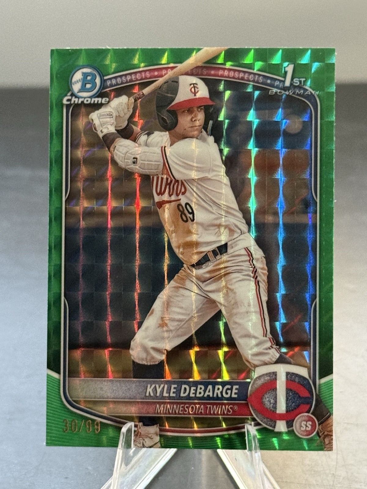 Kyle DeBarge 2025 1st Bowman Chrome Green Geometric Refractor /99