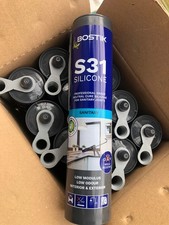 Bostik S31 Silicone Sealant Sanitary Grey x 12 – Professional Grade - Box of 12