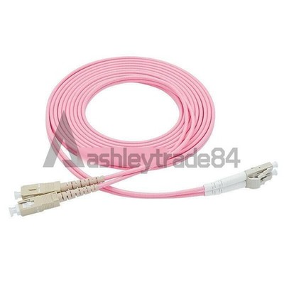 1M LC UPC to SC UPC Duplex OM4 Multimode 3.0mm Fiber Optic Patch Cord Cable *kk