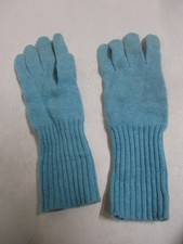 Light Blue Knit Gloves mittens Super Soft Cashmere Feel OS