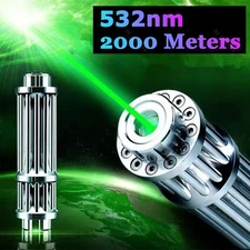 2000 meter 532nm Green Laser Pointer Pen Visible Beam Light Zoom Focus Lazer2025