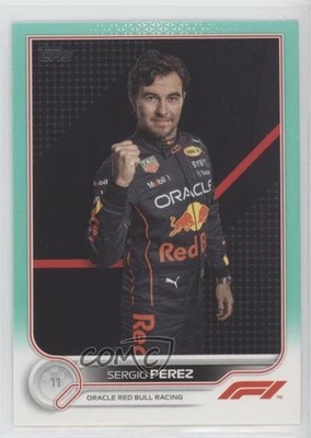 2022 Topps Formula 1 F1 Racers Aqua 61/199 Sergio Perez #21 1u6