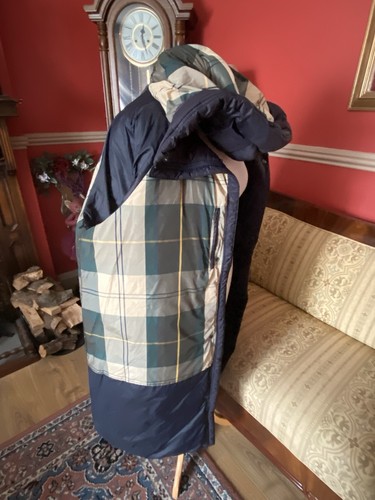 Abrigo Barbour Sandyford 18 Pit2pit de gran tamaño 27 pulgadas de grosor cálido Country Coast azul marino - Imagen 11 de 13