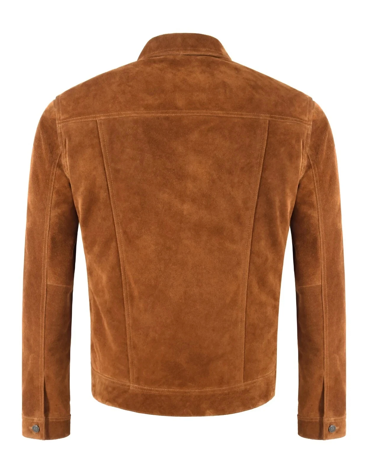 Men's TRUCKER Suede Leather Western Jacket Classic Denim Style Shirt Jacket 1280 - product detail image 2
