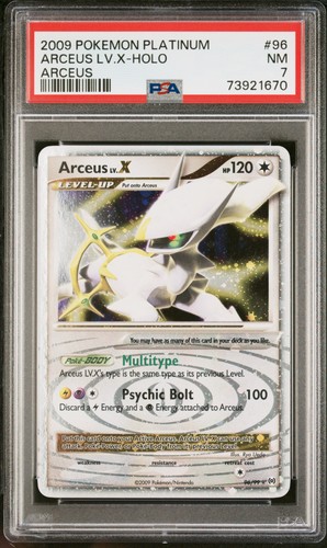 2009 POKEMON PLATINUM ARCEUS #96 ARCEUS LV.X-HOLO PSA 7