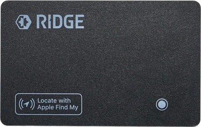 Ridge Wallet Tracker Card - Slim Tracking Card Compatible with Apple Find My