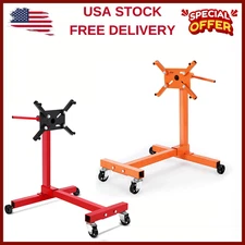 750 Lbs Engine Stand,3/8 Ton Rotating Engine Motor Cradle W/Adjustable Head,Arms