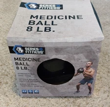 Series 8 Fitness Medicine Ball 8lbs Soft Black 5" Diameter Exercise Weight Train