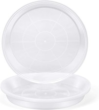 Reusable Plastic Trays for Plants 3''-5Pack , Durable Plant Trays for Pots and
