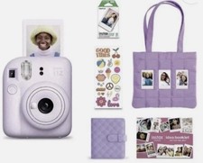 Instax Fujifilm Mini 12 Instant Camera Holiday Bundle Lilac Purple NEW